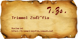 Trimmel Zsófia névjegykártya